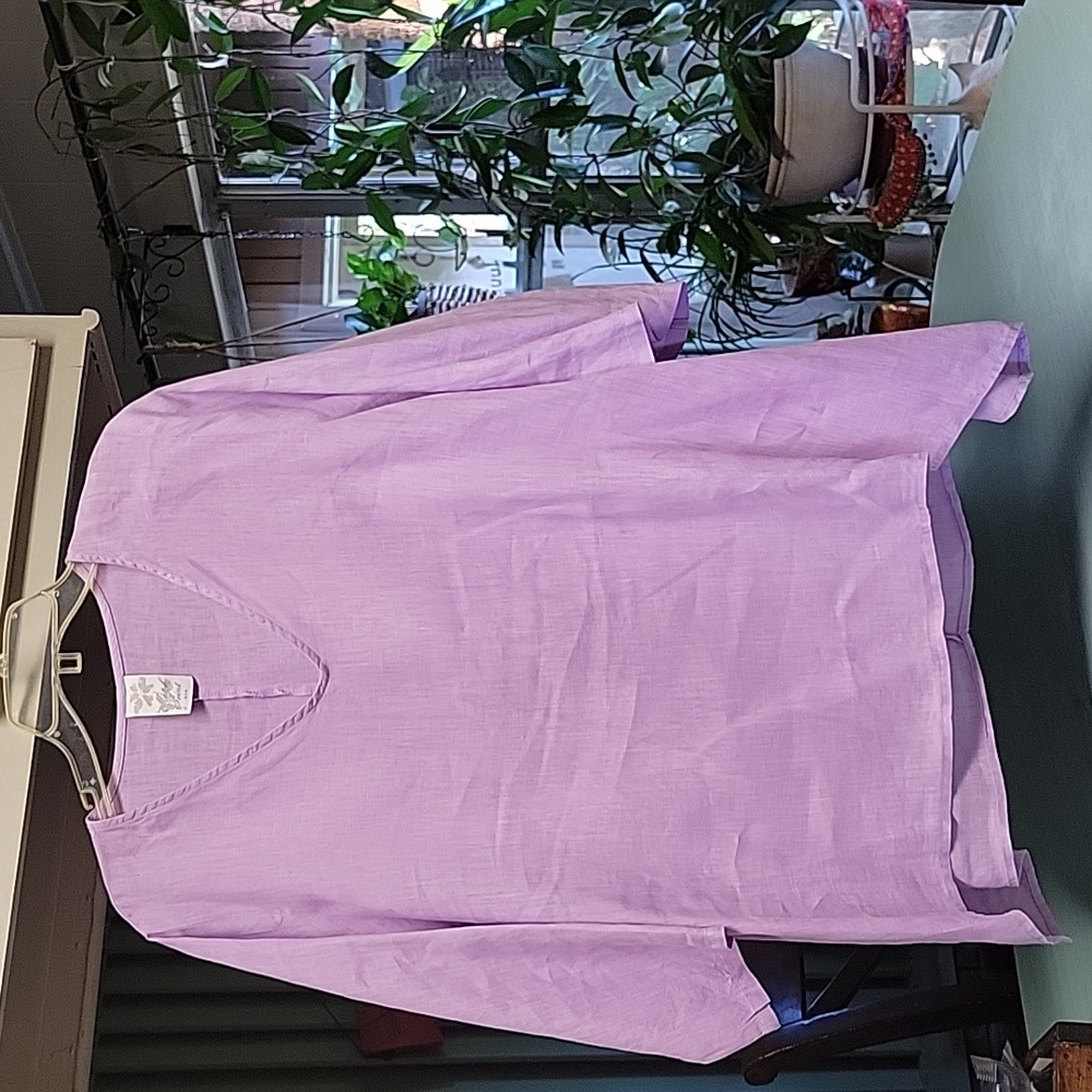 Match Point Linen Tunic Top